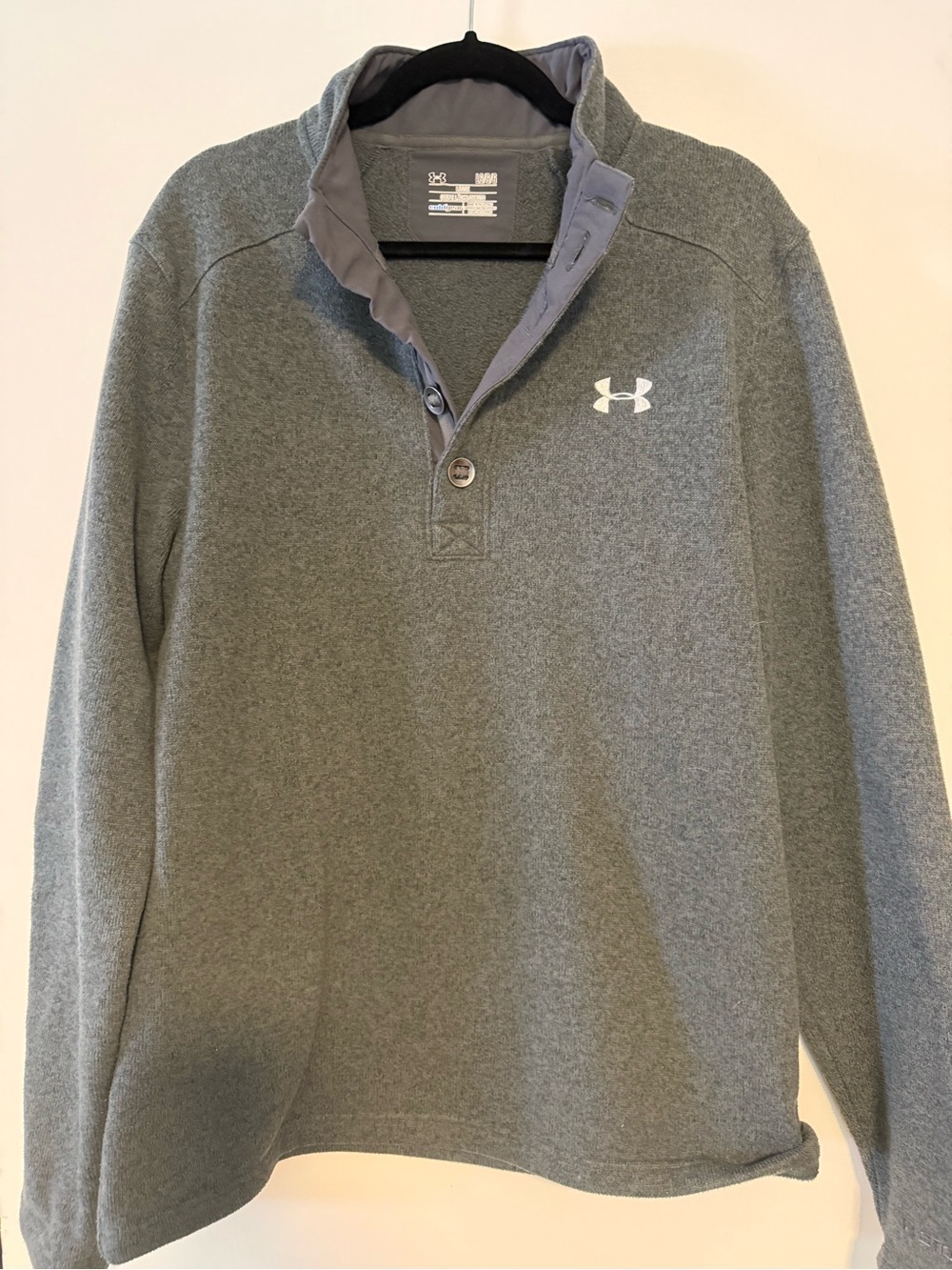 Under Armour Men's Heather Gray Quarter-Snap Pullover